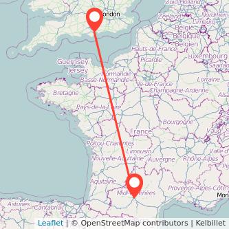 Portsmouth Toulouse train map