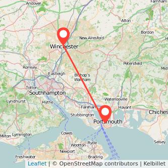 Portsmouth Winchester train map