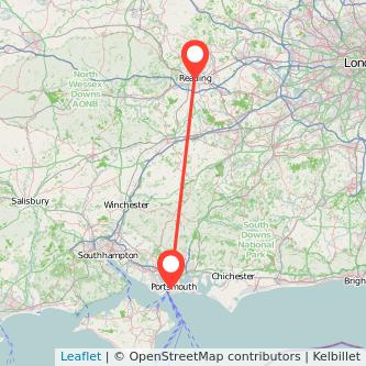 Portsmouth Reading train map