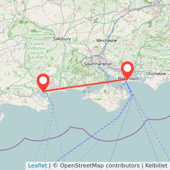 Portsmouth Poole train map