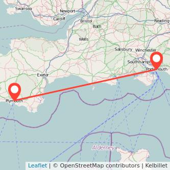 Portsmouth Plymouth train map