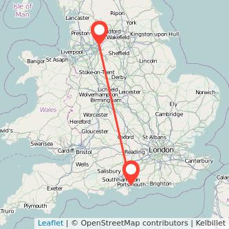 Portsmouth Oldham bus map