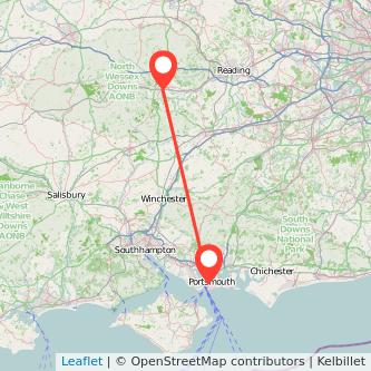 Portsmouth Newbury train map