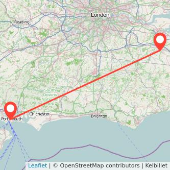 Portsmouth Maidstone train map