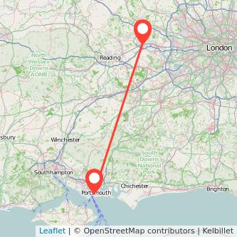 Portsmouth Maidenhead train map