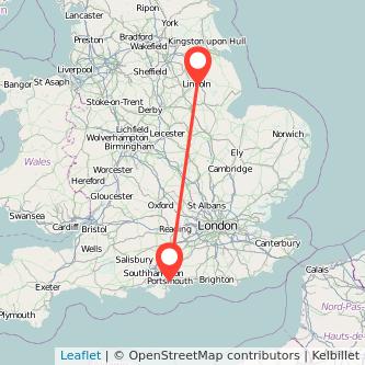 Portsmouth Lincoln train map