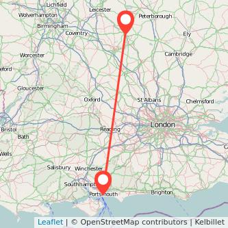 Portsmouth Kettering train map