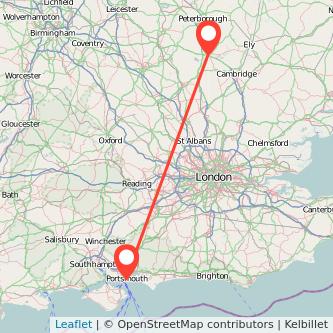 Portsmouth Huntingdon train map