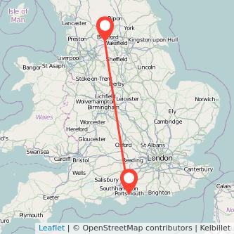 Portsmouth Halifax train map