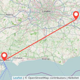 Portsmouth Gillingham train map