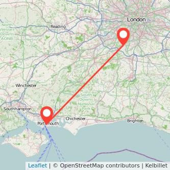 Portsmouth Epsom train map