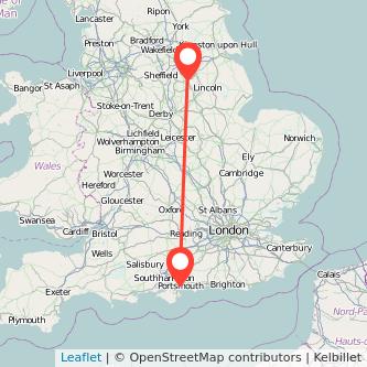 Portsmouth Retford bus map