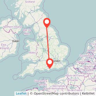 Portsmouth Darlington train map