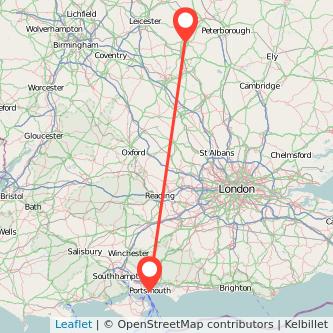 Portsmouth Corby bus map