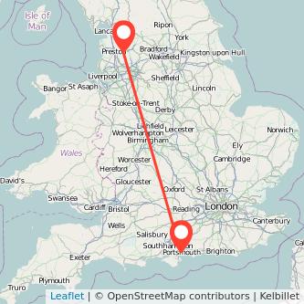 Portsmouth Blackburn train map