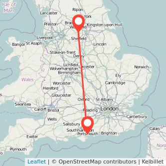 Portsmouth Barnsley bus map