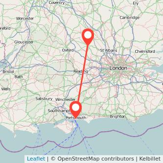 Portsmouth Aylesbury train map