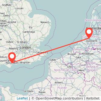 Portsmouth Rotterdam train map