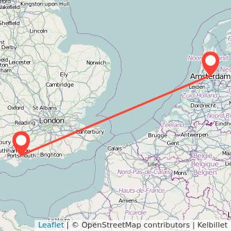 Portsmouth Amsterdam bus map