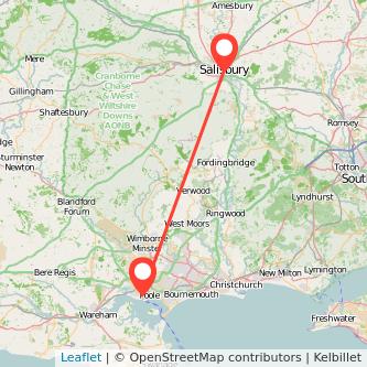 Poole Salisbury train map