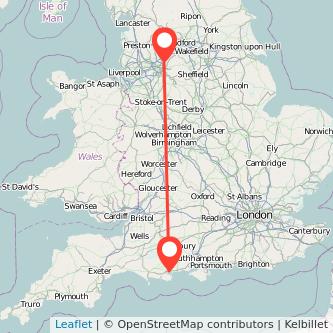 Poole Oldham bus map