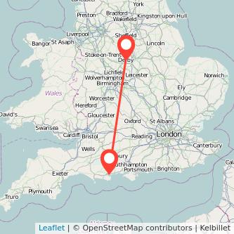 Poole Derby bus map