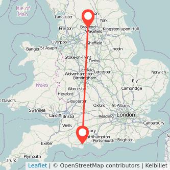 Poole Bradford bus map