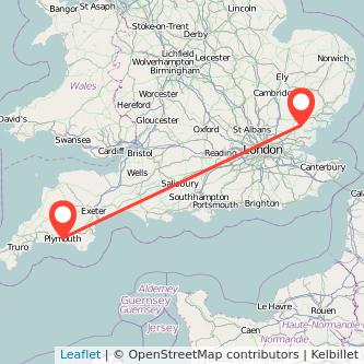 Plymouth Witham train map