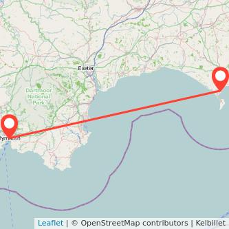 Plymouth Weymouth train map