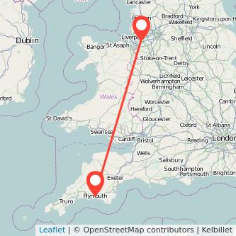 Plymouth Runcorn train map