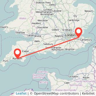 Plymouth Rochester train map