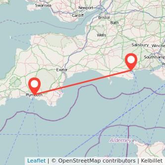 Plymouth Poole train map