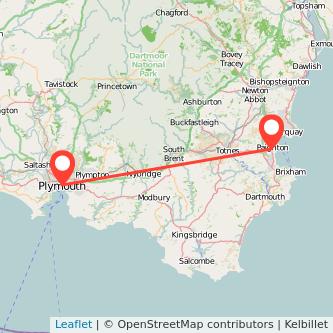 Plymouth Paignton bus map