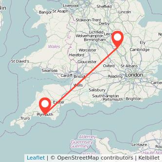 Plymouth Northampton train map