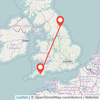 Plymouth Middlesbrough train map