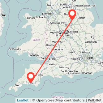 Plymouth Mansfield bus map