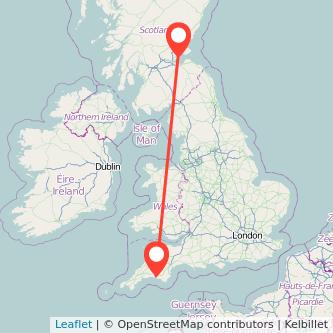 Plymouth Kirkcaldy train map