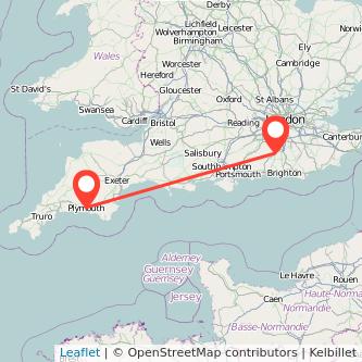 Plymouth Horsham train map