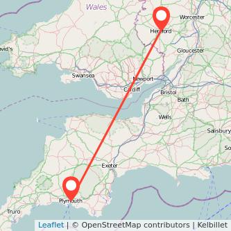 Plymouth Hereford bus map