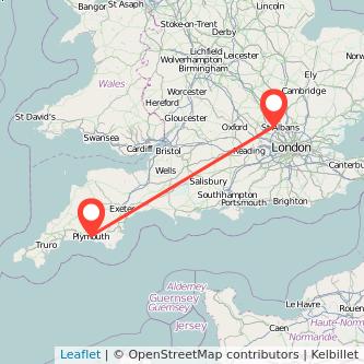 Plymouth Hemel Hempstead train map