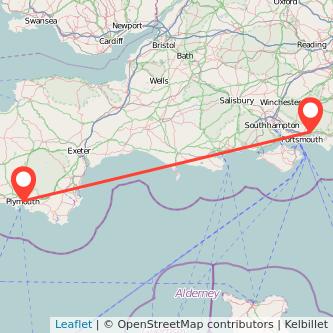 Plymouth Havant train map