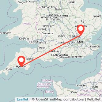 Plymouth Harlow bus map