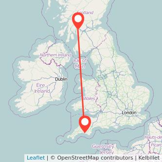 Plymouth Greenock train map