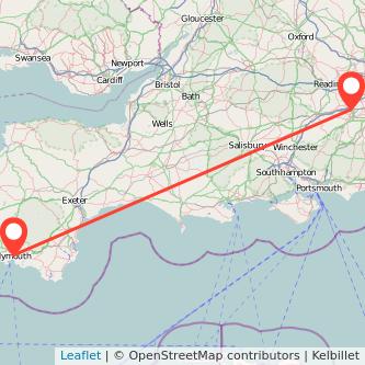 Plymouth Farnborough train map