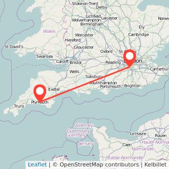 Plymouth Epsom train map