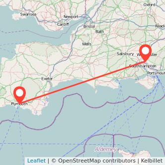 Plymouth Eastleigh bus map