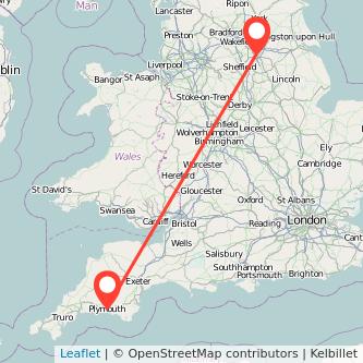 Plymouth Doncaster train map