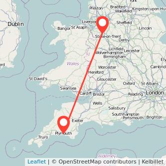 Plymouth Crewe bus map