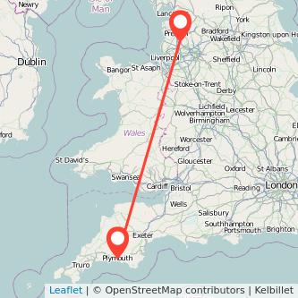 Plymouth Chorley train map