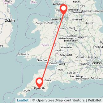 Plymouth Bolton bus map